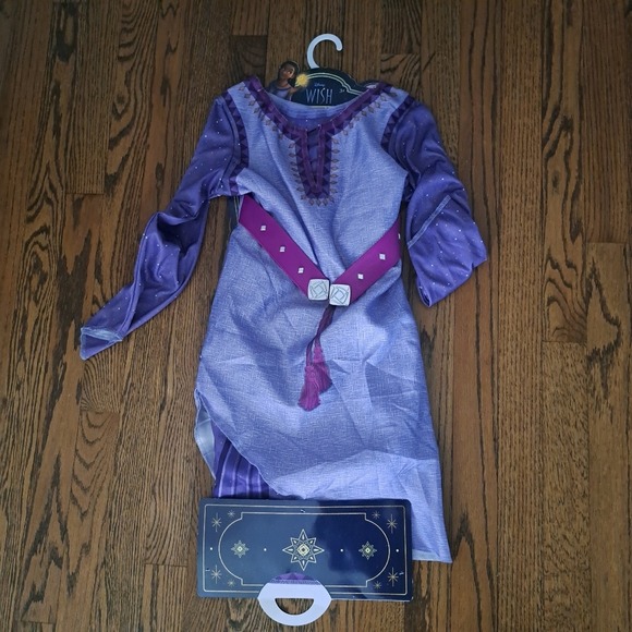 Disney Wish Asha Adventure Dress Girls Costume Purple Movie Inspired Size 4-6X - Picture 2 of 4